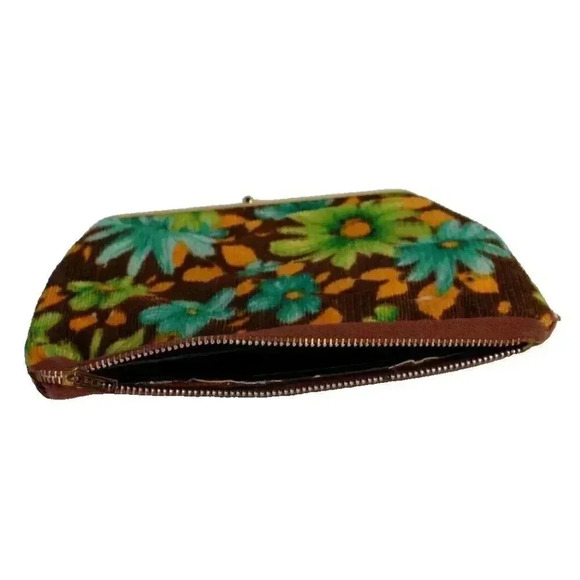 Vintage 1960s Celebrity Travel Bag Cosmetic Toiletries Carry Case Floral Vinyl - Picture 3 of 3